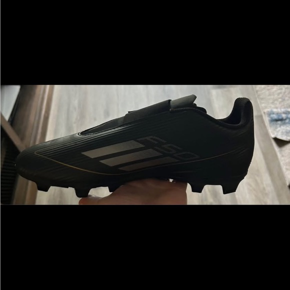 Adidas F50 Club Vel FxG J Soccer Shoes - Black and White - Picture 2 of 4